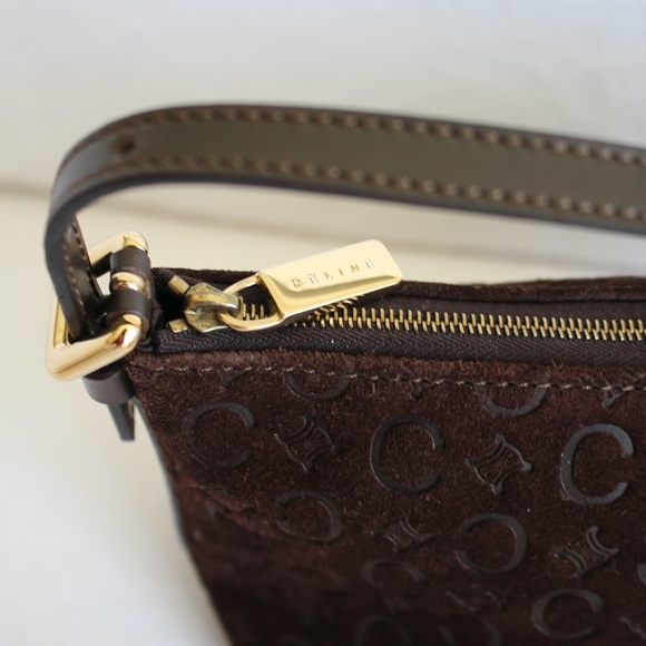 Céline Macadam Suede Shoulder Bag - Picture 2 of 7